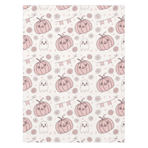 Pastel Pink Halloween Seamless Pattern (2) Tablecloth