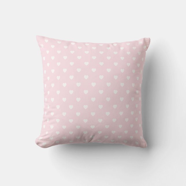 Pastel Pink Heart cushion (Front)