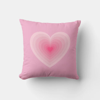 Pastel Pink Heart Design – Modern Love Symbol Cushion