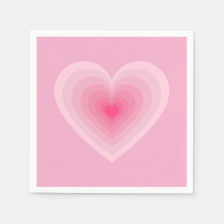 Pastel Pink Heart Design – Modern Love Symbol Napkin