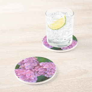 Pastel pink Hortensia hydrangea flowers Coaster