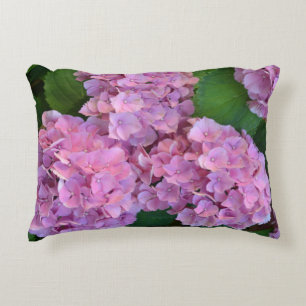 Pastel pink Hortensia hydrangea flowers Decorative Cushion