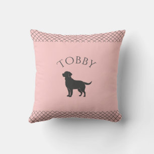 Pastel Pink Labrador Retriever Custom Matching Cushion