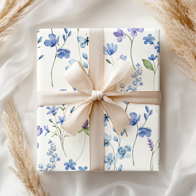 Pastel Pink Lavender Spring Floral  Wrapping Paper (Creator Uploaded)