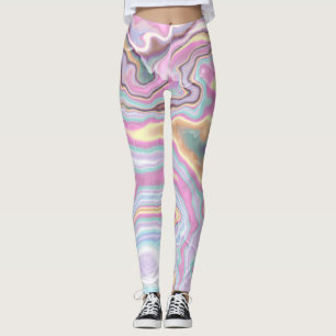 Pastel Pink Marble Serenity Leggings