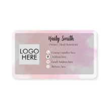 Pastel Pink & Mauve Gradient Modern Business card