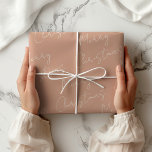 Pastel Pink Merry Christmas  Wrapping Paper<br><div class="desc">Basic,  plain-coloured wrapping paper. A modern boho pastel pink with Merry Christmas in handwritten font printed in a repeating pattern. Pastel Pink Merry Christmas Wrapping Paper.</div>