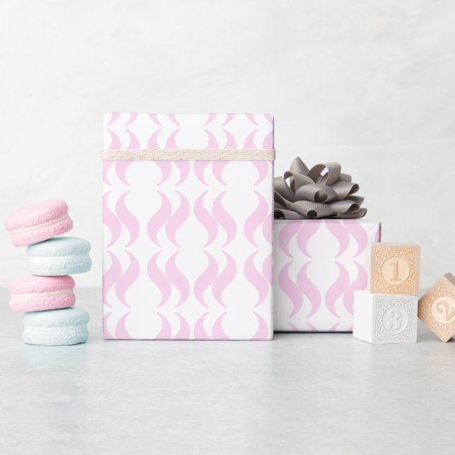 Pastel Pink Minimal Simple Clean Wrapping Paper (Baby Shower)