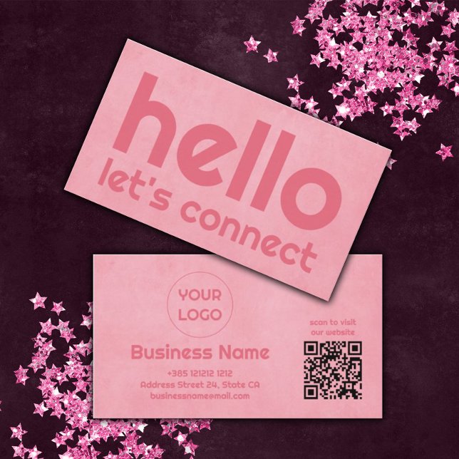 Pastel Pink Modern Minimal  Business Card (Creator Uploaded)