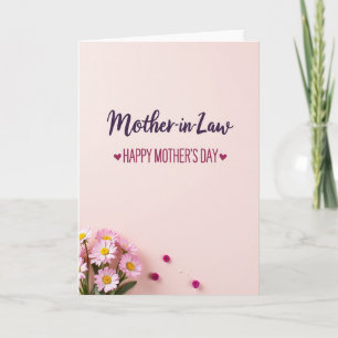 Pastel Pink Mother In Law Card