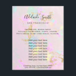 pastel pink opal photo design flyer<br><div class="desc">beauty salon professional makeup artist flyer</div>