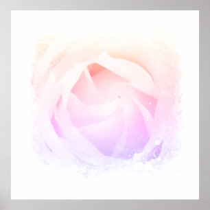 *~* Pastel Pink Peach Rose Floral AR8 Art Poster