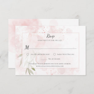 Pastel Pink Peony Watercolor Wash RSVP