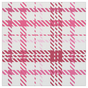 pastel pink plaid pattern red print fabric