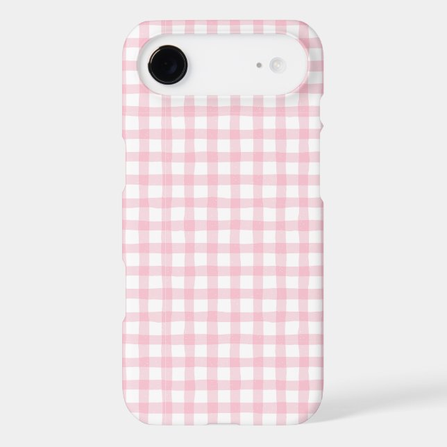 Pastel Pink Plaid – Soft Aesthetic Seamless  (Back)