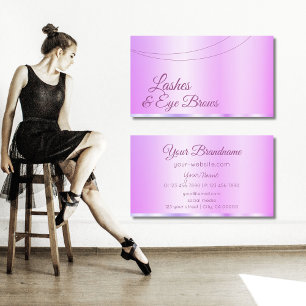 Pastel Pink Purple Glamourous Professional Simple Business Card