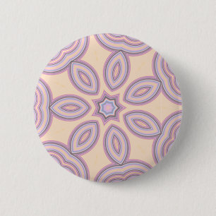Pastel Pink & Purple Kaleidoscope Pattern 6 Cm Round Badge