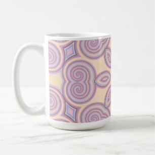 Pastel Pink & Purple Kaleidoscope Pattern Coffee Mug