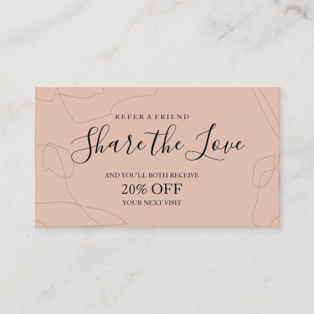 Pastel Pink Referral Card Design (Front)