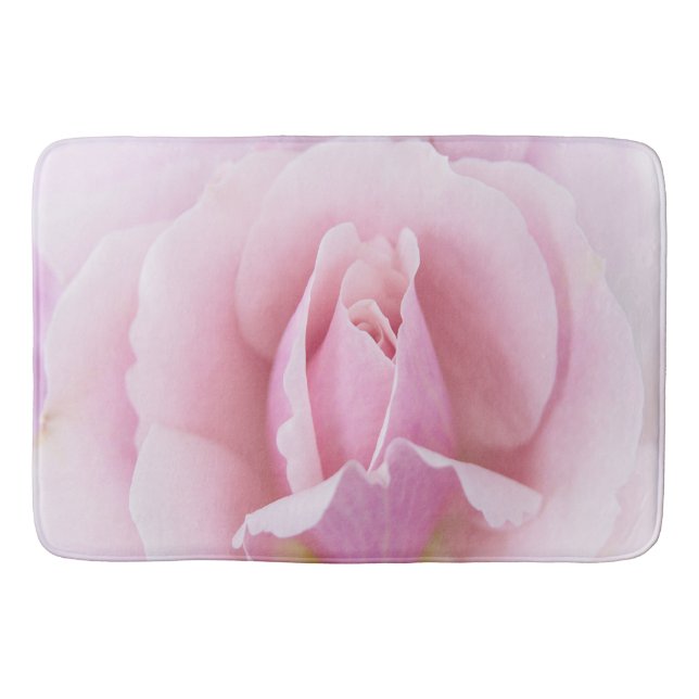 Pastel Pink Rose Bath Mat (Front)