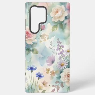 Pastel Pink Rose Floral Samsung Galaxy Case