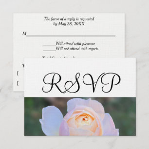 Pastel Pink Rose RSVP Card