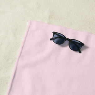 Pastel Pink Rose Solid Colour Beach Towel