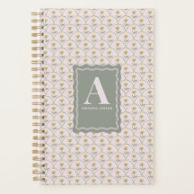 Pastel Pink Scallop Floral Personalised