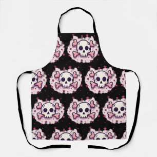 Pastel Pink Skull and Crossbones Apron