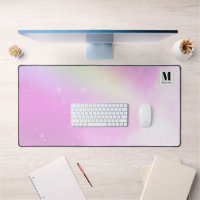Pastel Pink Sky with Yellow Rainbow Monogram