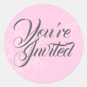 Pastel Pink Snowflakes Envelope Seal Stickers