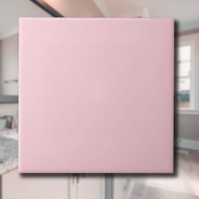 Pastel Pink Solid Colour | Classic | Elegant Ceramic Tile (Creator Uploaded)