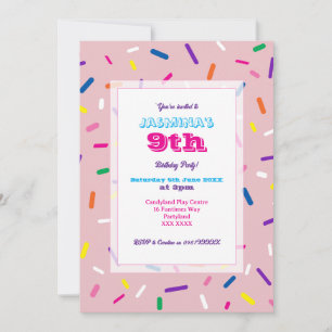 Pastel Pink Sprinkles Invitation