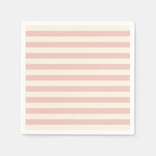Pastel Pink Stripe Pattern Modern Minimalist Napkin