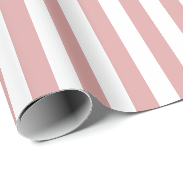 Pastel Pink Striped Wrapping Paper (Roll Corner)