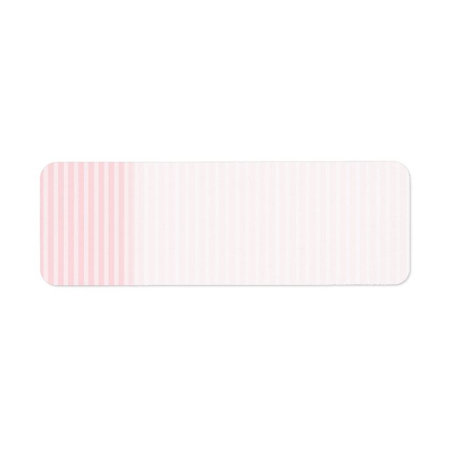 Pastel Pink Stripes. Return Address Label (Front)