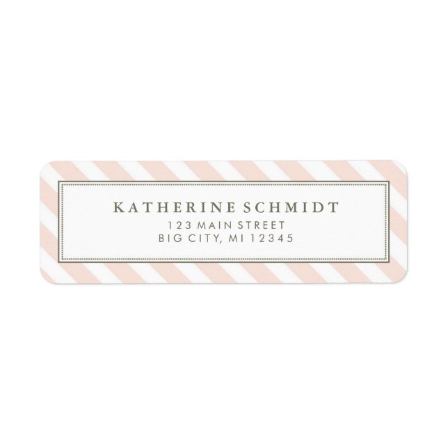 Pastel Pink Stripes - Return Address Labels (Front)
