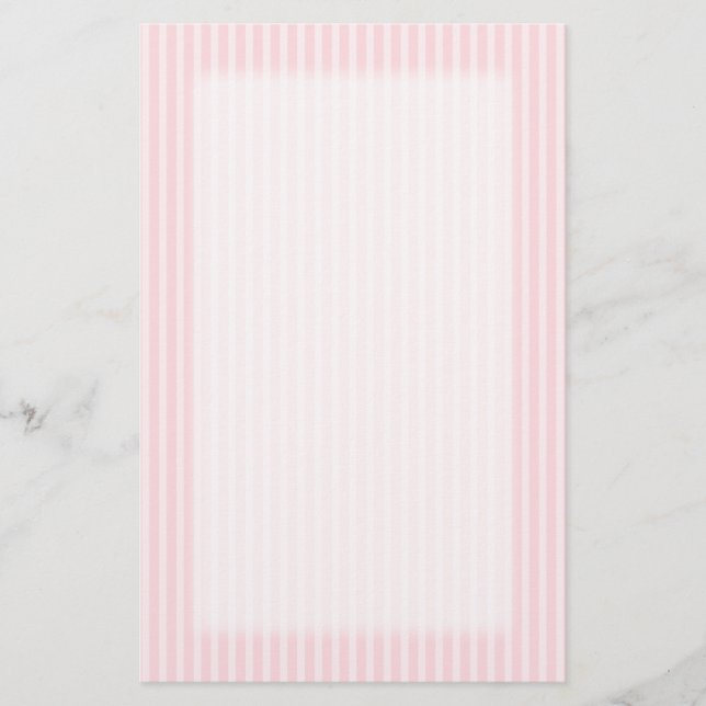 Pastel Pink Stripes. Stationery (Front)