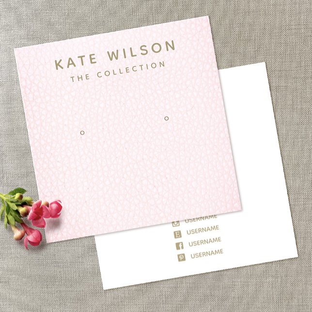 Pastel Pink Stud Earring Display Card (Creator Uploaded)