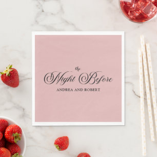 Pastel Pink The Night Before Wedding Napkin