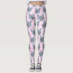 Pastel Pink Tito Cat Leggings