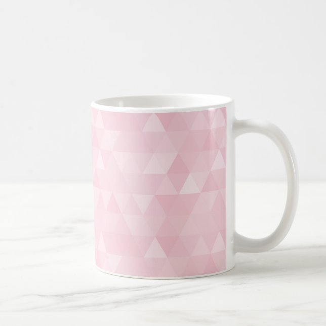 Pastel Pink Triangle Mosaic Mug (Right)