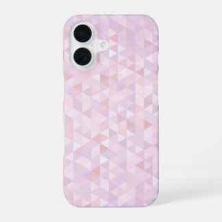Pastel Pink Triangle Pattern iPhone 16 Case
