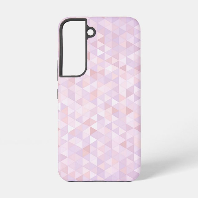 Pastel Pink Triangle Pattern Samsung Galaxy S22 Case (Back)