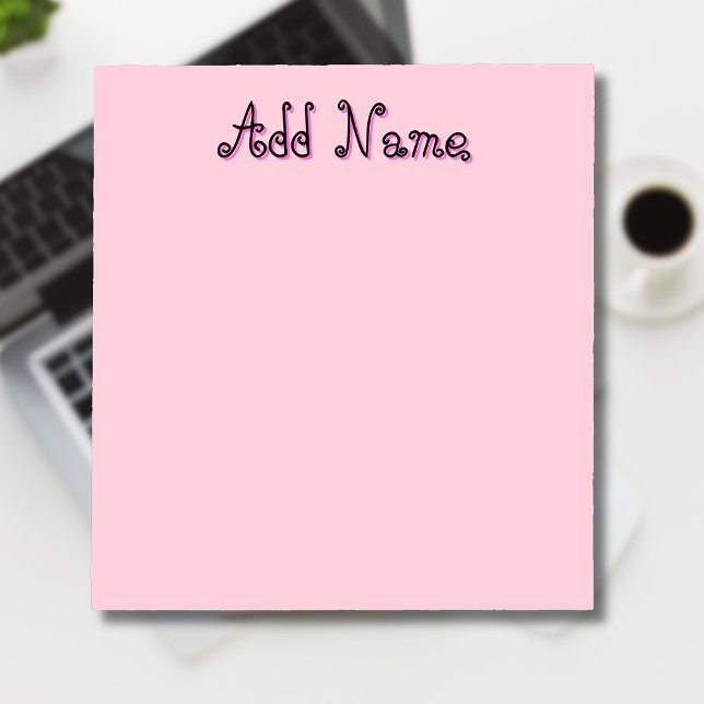 Pastel Pink Unique Personalised Teacher Gifts Notepad (Creator Uploaded)