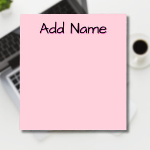 Pastel Pink Unique Personalized Teacher Gifts Notepad