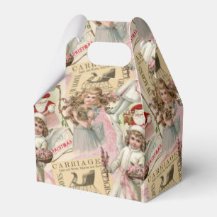 Pastel Pink Victorian Christmas   Favour Box