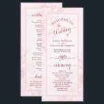 Pastel Pink Watercolor Peonies Elegant Wedding Program<br><div class="desc">This beautiful wedding program features a rustic boho chic floral design with pastel pink watercolor peonies and leaves. The text is features elegant script calligraphy with space for the couple's name, wedding date, ceremony, bridal party, and a short thank you. Lovely, stylish, and chic, this program is a wonderful way...</div>
