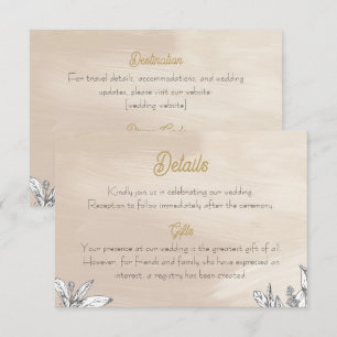 Pastel Pink Wedding Enclosure Card