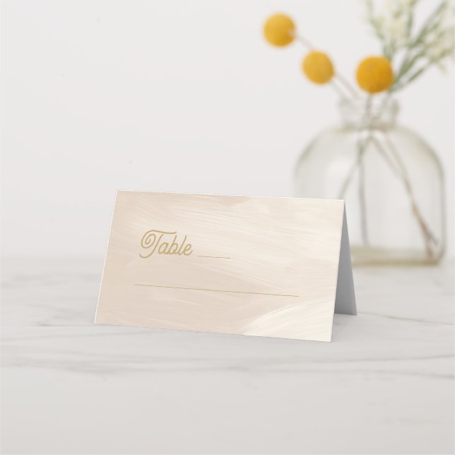 Pastel Pink Wedding Place Card (Front)